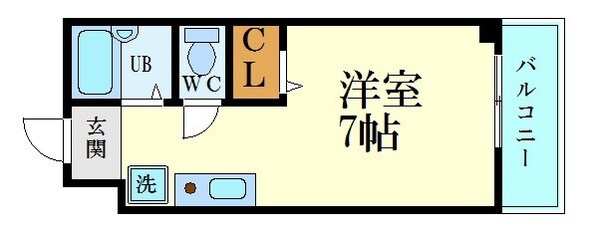 中電前駅 徒歩8分 6階の物件間取画像